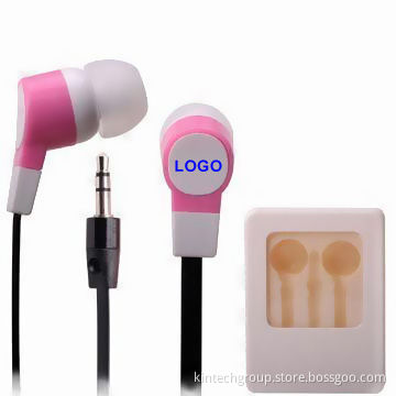 Felt Colorful Earphones with 3.5mm Stereo Plug, Plastic Material, Light and Lower Price
